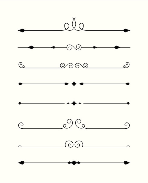 Kalligraphische dekorative Teilersammlung