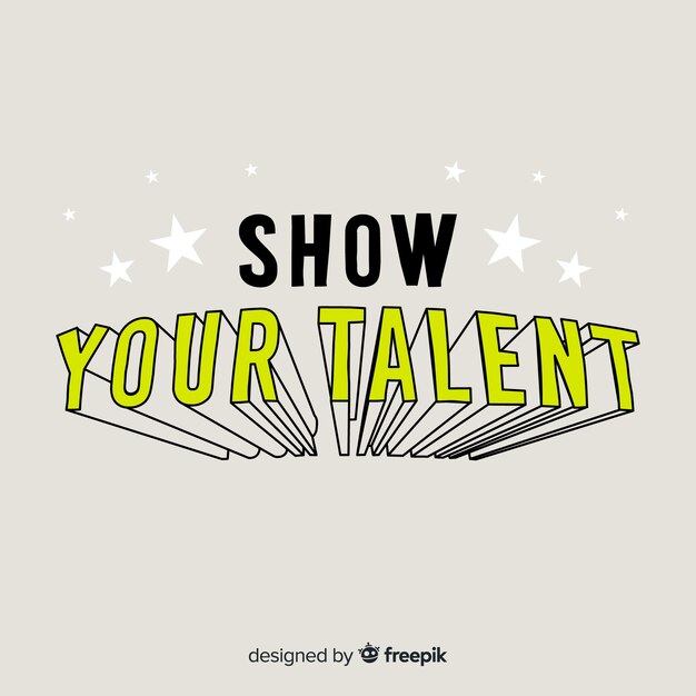 Kalligraphischer Hintergrund der Talent-Suche