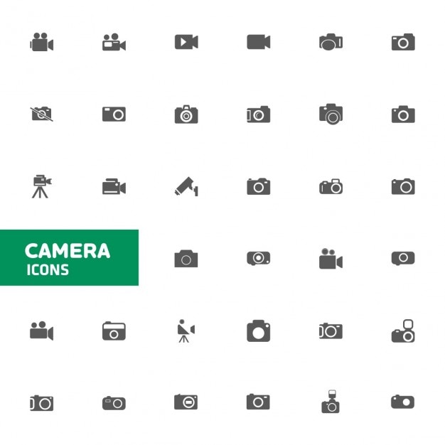 Kostenloser Vektor kamera icon-set für web und mobile