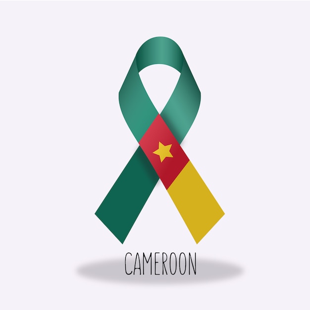 Kamerun-Flaggenbandentwurf
