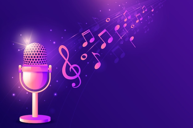 Karaoke-Hintergrund mit Farbverlauf