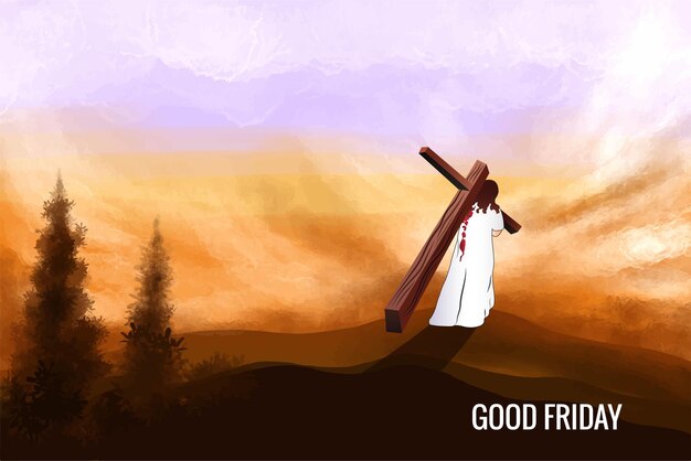 Karfreitag von jesus christus kreuzigung poster hintergrund