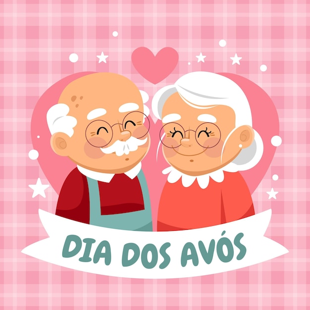 Karikatur dia dos avos illustration