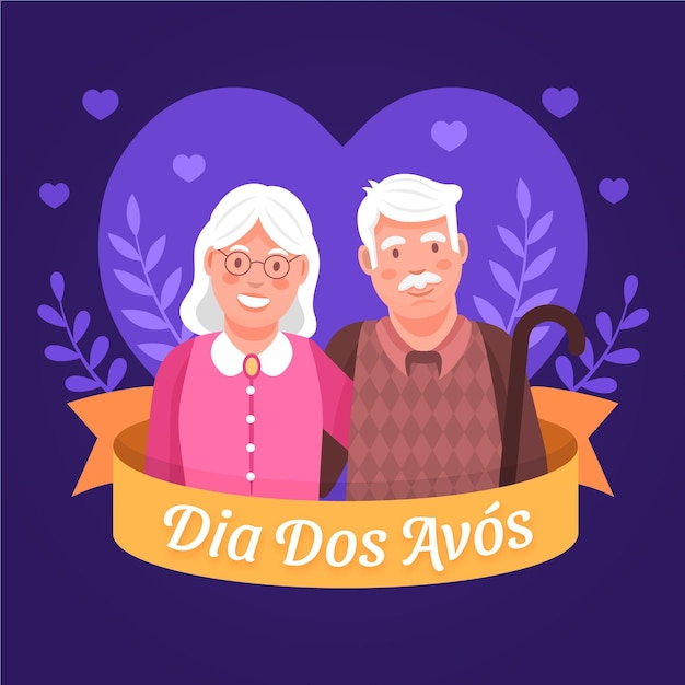 Karikatur dia dos avos illustration