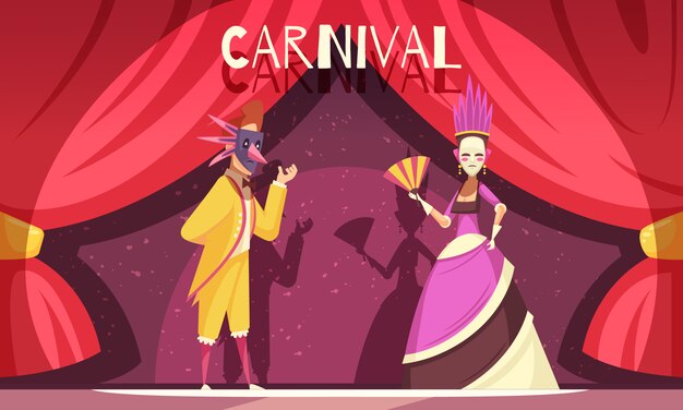 Karneval Cartoon Hintergrund