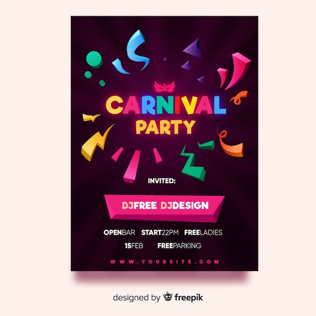 Karneval-party-flyer