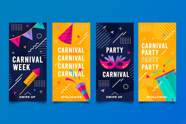 Karneval Party Instagram Geschichten Sammlung