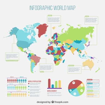 Karte der welt infografiken
