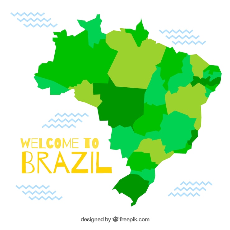 Kostenlose Vektor karte von brasilien