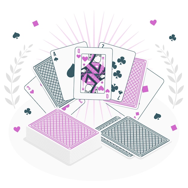 Kartenspielkonzeptillustration concept
