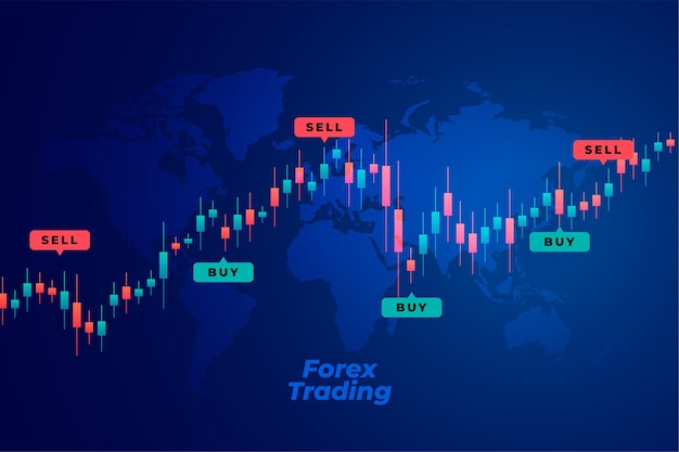 Kauf und Verkauf Trend Forex Handel Hintergrund