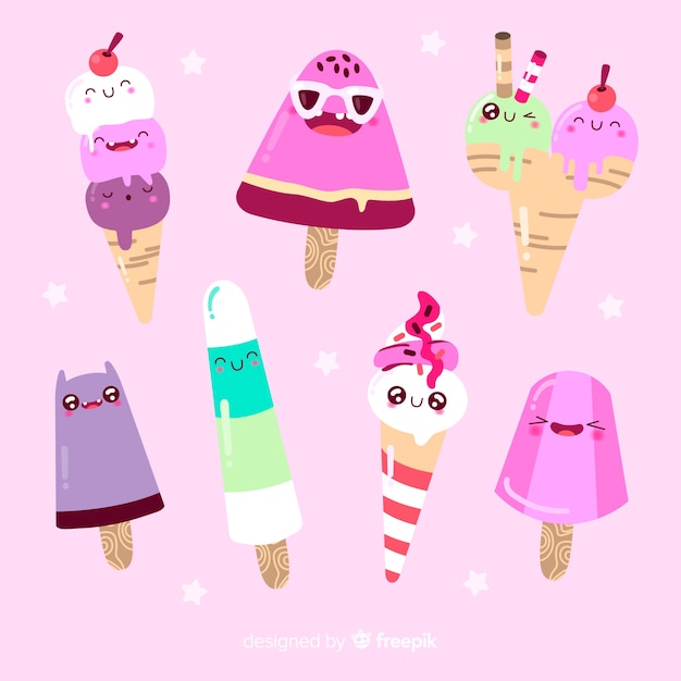 Kawaii eis charaktere