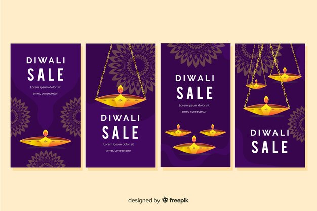 Kerzen des diwali-ereignisses für geschichtenansammlung