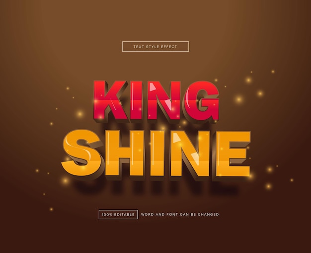 King shine texteffekt editierbar