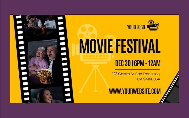 Kino- und Filmfestival-Social-Media-Promo-Vorlage