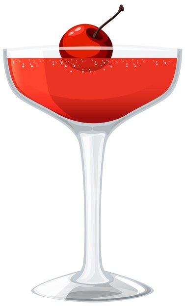 Kirschcocktail in einem eleganten Glas