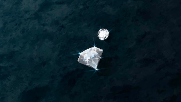 Klarer Kristalldiamant-Designvektor