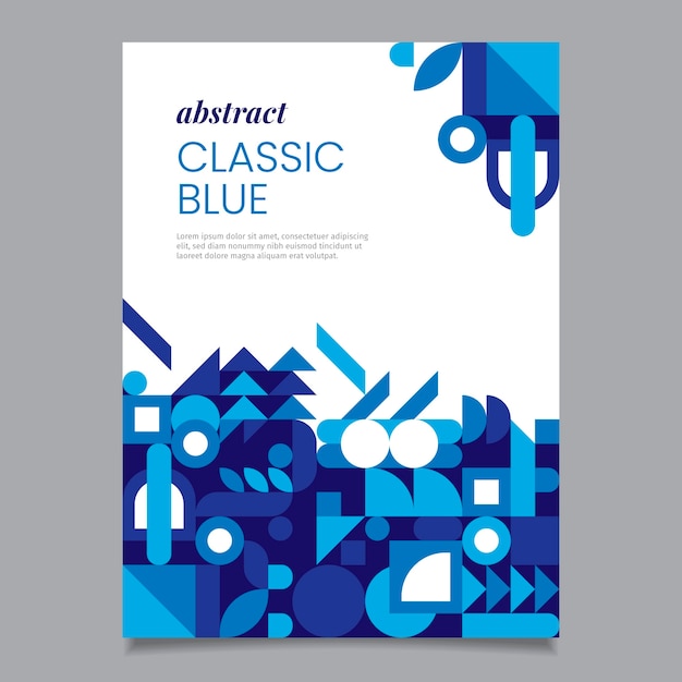 Klassische blaue flyer vorlage