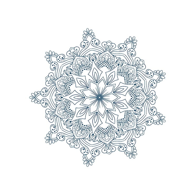Kostenlose Vektor klassischer, stilvoller mandala-design-hintergrundvektor