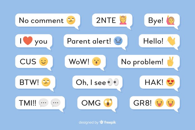 Kleine Nachrichten mit Emojis