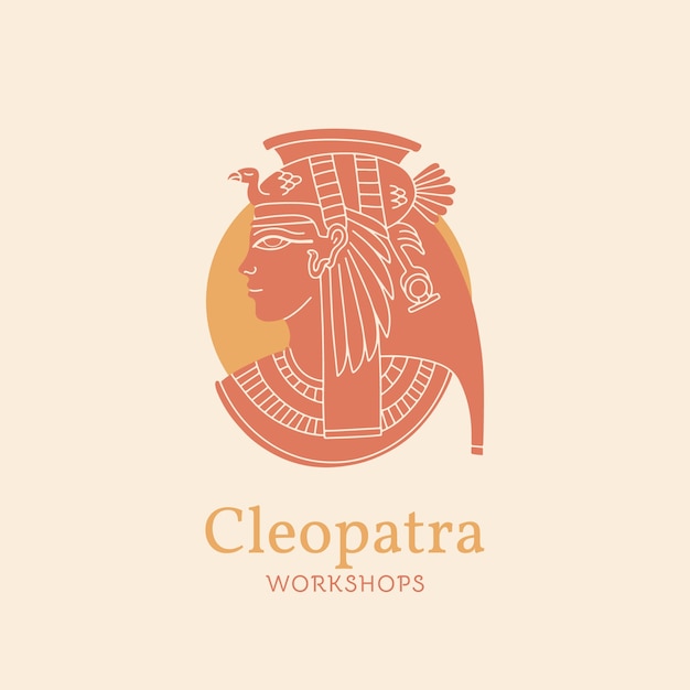 Kostenloser Vektor kleopatra-logo-vorlage im flachen design
