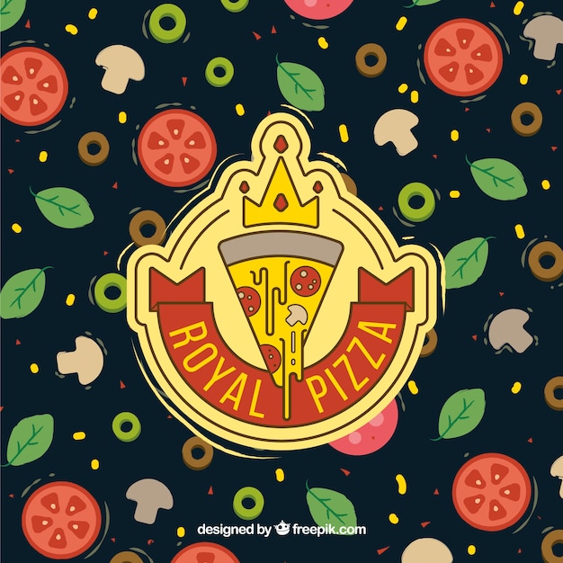 Königliche pizza badge