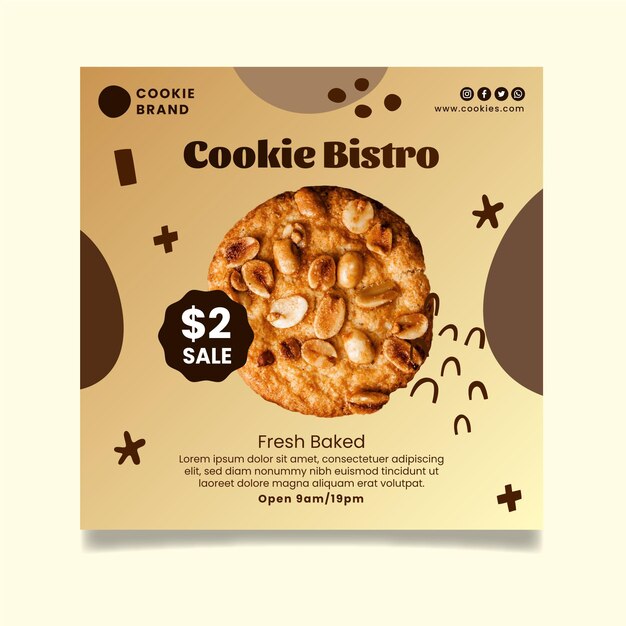 Köstliche Cookies Flyer Vorlage