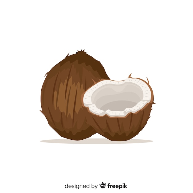 Kostenloser Vektor kokosnüsse