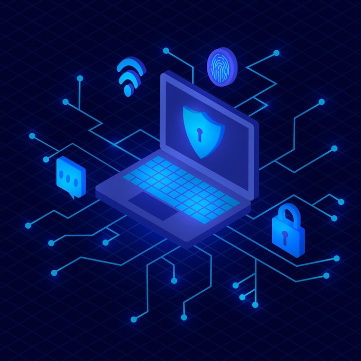 Kostenlose Vektor konzept der cybersicherheit