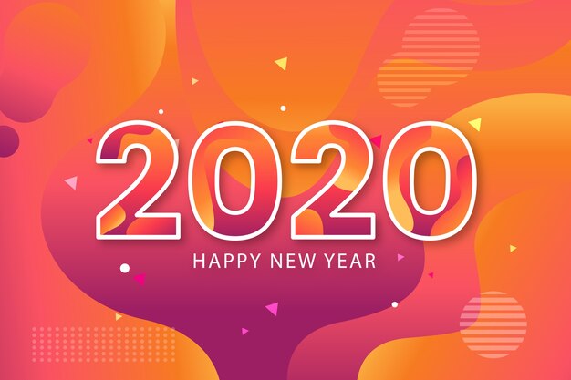 Konzept des neuen Jahres im flachen Design