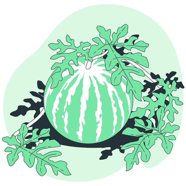 Kostenloser Vektor konzeptillustration der wassermelonenanlage