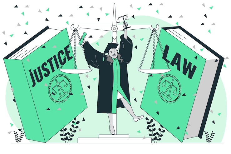 Kostenlose Vektor konzeptillustration des graduierten anwalts