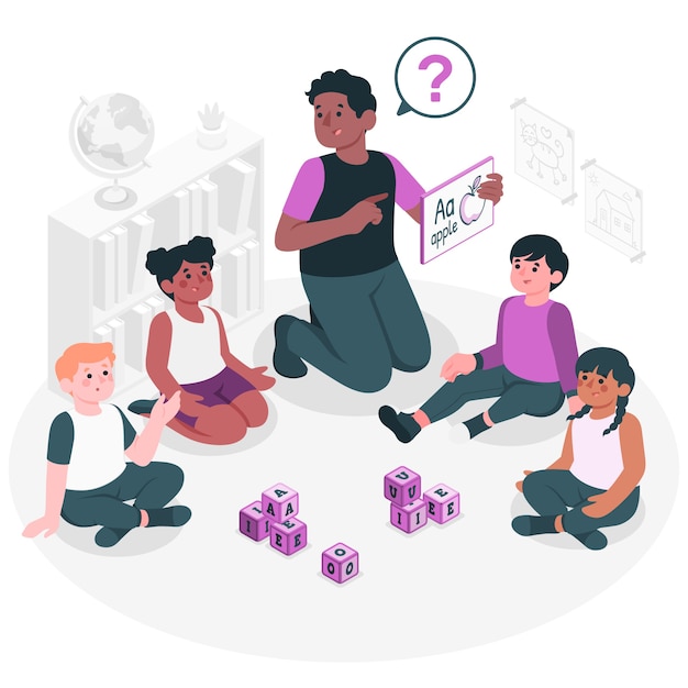 Konzeptillustration für Kindergartenschüler