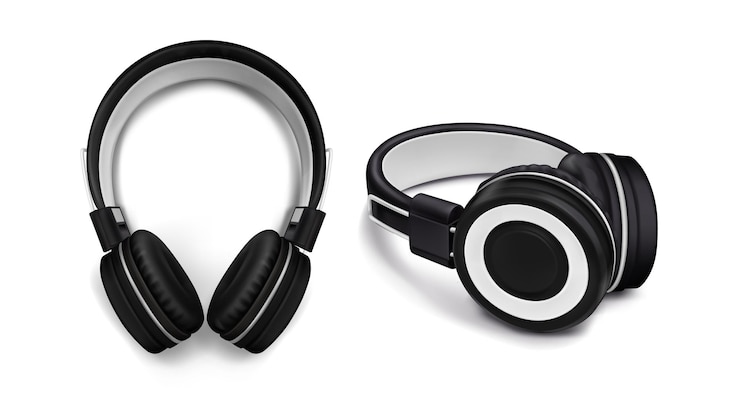 Kostenlose Vektor kopfhörer zum hören von musik dj-audio-headset