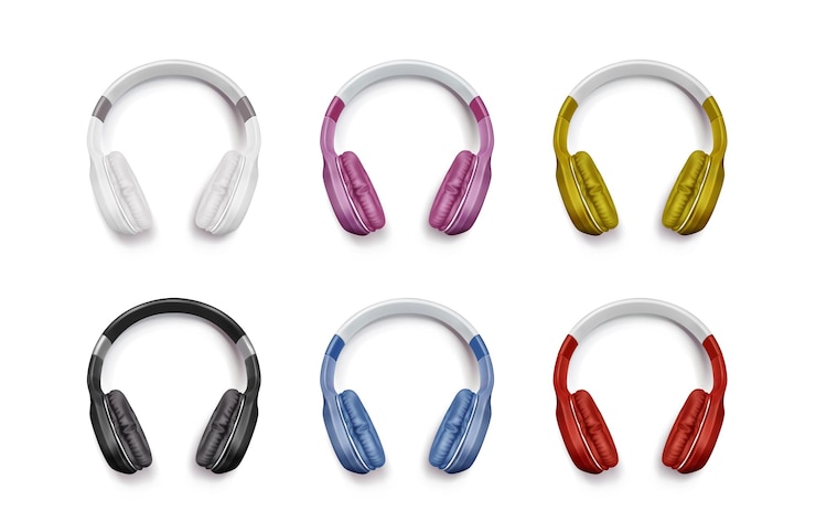 Kostenlose Vektor kopfhörer zum hören von musik dj-audio-headset