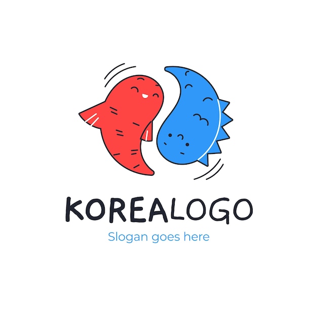 Kostenloser Vektor koreanisches logo-design