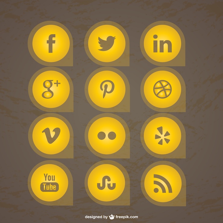 Kostenlose Vektor kostenlose social-media-ikonen-sammlung