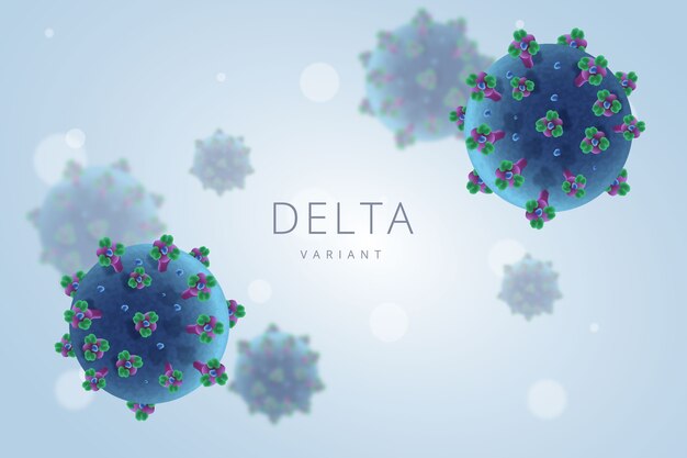 Kreative Darstellung der Delta-Variante
