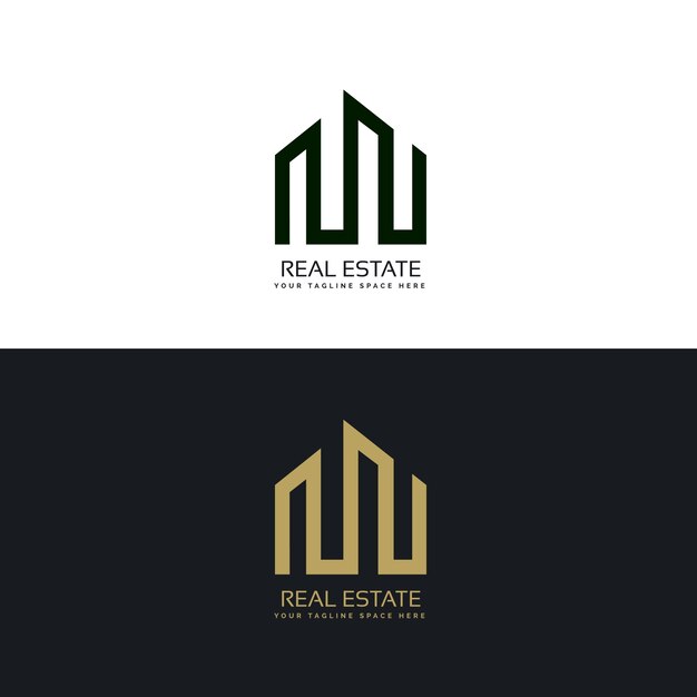Kreative Immobilien-Business-Logo-Design-Vorlage