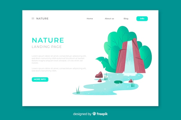 Kreative natur landingpage-vorlage