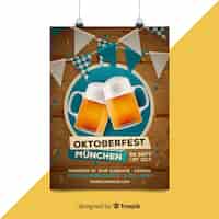 Kostenloser Vektor kreative oktoberfest-plakatschablone
