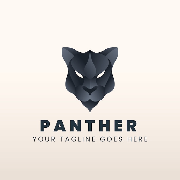 Kostenloser Vektor kreative panther-logo-vorlage