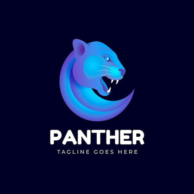 Kostenloser Vektor kreative panther-logo-vorlage