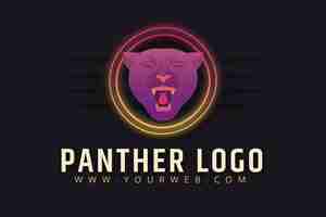 Kostenloser Vektor kreative panther-logo-vorlage