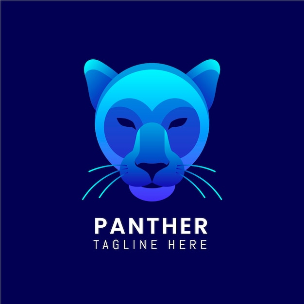 Kostenloser Vektor kreative panther-logo-vorlage