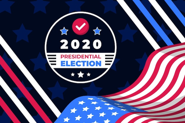 Kreative Präsidentschaftswahlen 2020 im Hintergrund der USA