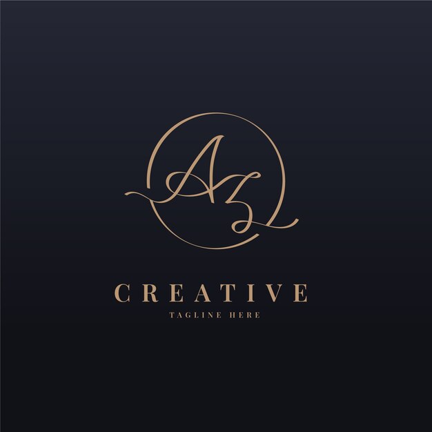 Kreative professionelle az-Logo-Vorlage