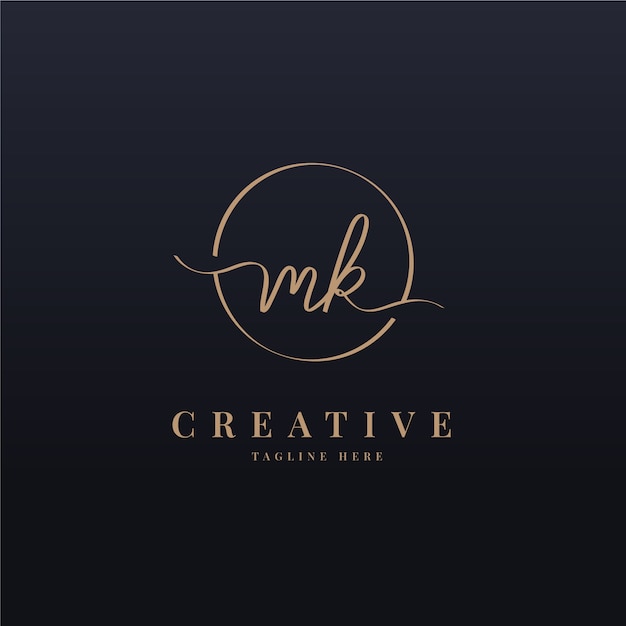 Kreative professionelle mk-Logo-Vorlage