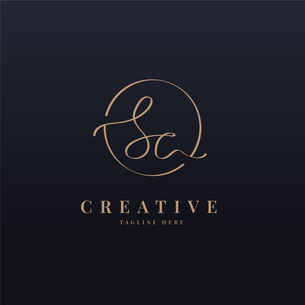 Kreative professionelle sc-Logo-Vorlage