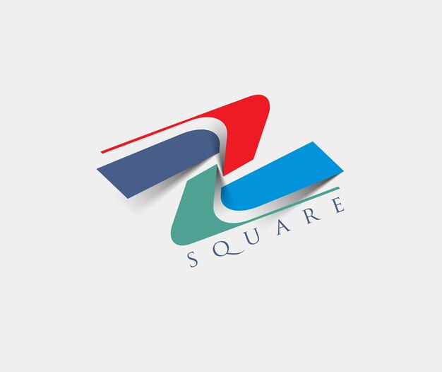 Kreative quadratische Logo-Vektorvorlage